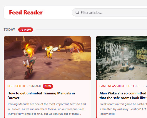 RSS Feed Reader screenshot